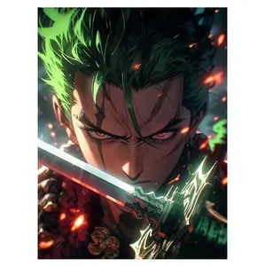 Roronoa Zoro One Piece Anime Poster, Zoro One Piece Straw Hat Anime Posters Decor Photo (No Frame)
