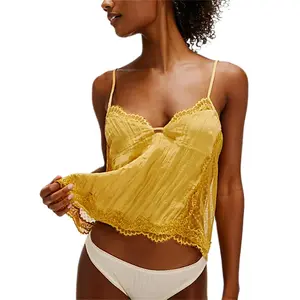 Women Y2k lace Tie Camisole Spaghetti Strap Low Cut V Neck Backless Ruffle Cami Top Summer Coquette Sexy Streetwear