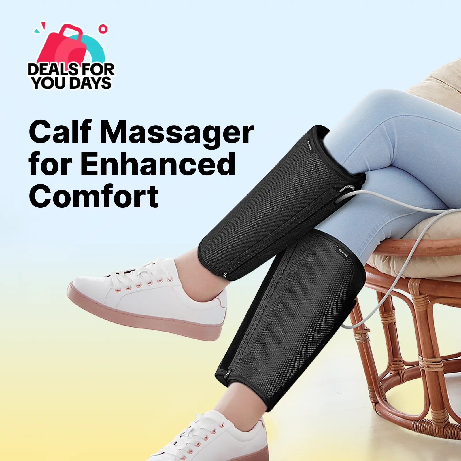 【FIT KING】 Calf Massager for Improved Circulation and Muscle Relaxation, Massage Device for Calves, Eases Muscle Fatigue and Discomfort fathersday gift summerwins