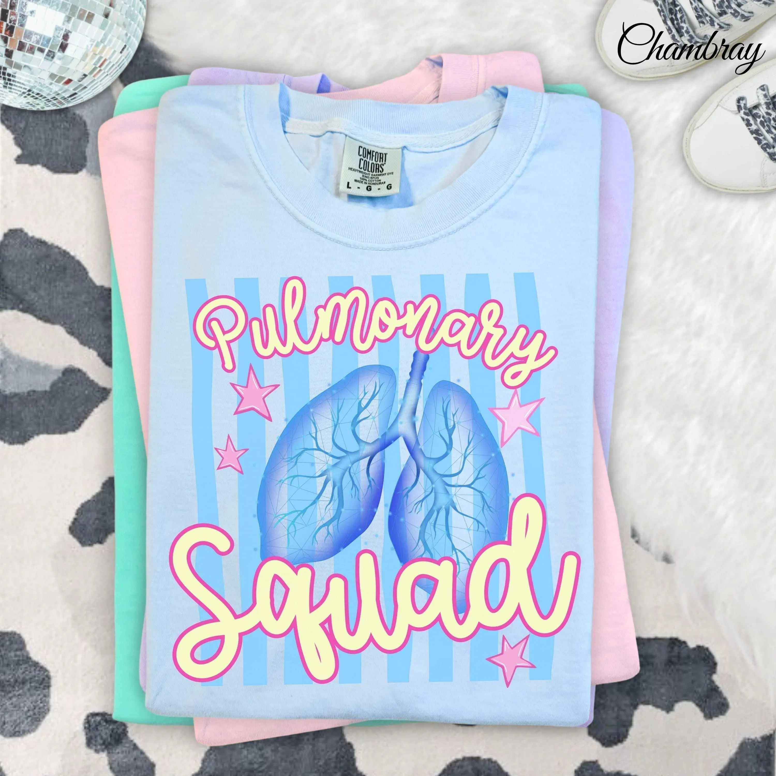 Pulmonary Squad Shirt, Respiratory Therapist Apparel, Graphic, Lung Anatomy Design, Pulmonology Appreciation