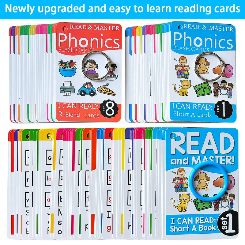 Teeny Baby Reading Cards for Kids, Easy Learning Flashcards, Language Learning Flashcards, Bilingual Flash Cards, Flashcards Learning Alphabet, Two Options Available, Educational Toy for Home Schooling