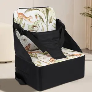 Portable Waterproof Foldable Child Seat Booster Cushion for Baby Dining, Compact High Chair Cushion for Easy Meal Time, Portable Toddler Chair