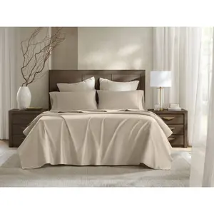 360 Stand Egyptian Cotton Sateen Fitted Sheet Set - HHD20-1977, Breathable Sateen Weave Fabric, Cooling Bedding for California King Bed