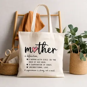 Mother Definition Tote Bag, Mother's Day Gift, Strong Mom Bags, Mom Stuff Tote, Gift from Kids, Super Woman Bag, Gift for Her