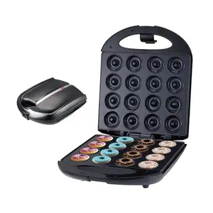 Export Large 16 Holes Multifunctional Donut Maker Double Sided Heating Home Breakfast Light Food Machine
