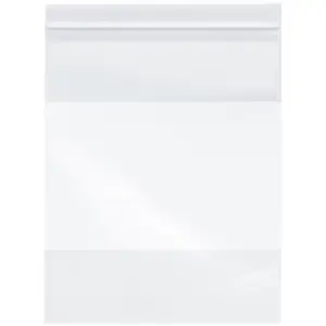 Plymor 8" x 10", 4 Mil with White-Block Heavy Duty Zipper Reclosable Plastic Bags