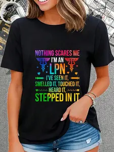 100% Cotton I'm An LPN Licensed Practical Nurse LPN Nurse LPN Nursing T-Shirt Casual Short Sleeve Shirt