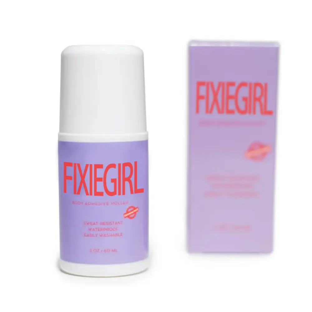 Deals For You【FIXIEGIRL】 Body Adhesive Roller - 60ml Instant Grip Glue for Clothes Sweat-Resistant & Skin-Friendly No Mess No Residue Invisible Sticky Waterproof Women's Bra GarmentsSuitable for sticking wigs Womenswear