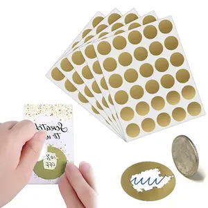 Super Fun Scratch-Off Stickers, Office Stickers, Round Coated Scratch-Offs, Perfect for DIY Parties, Events, Gifts (240 Pieces)