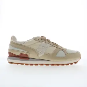 Saucony Shadow Original S70762-1 Mens Beige Leather Lifestyle Sneakers Shoes