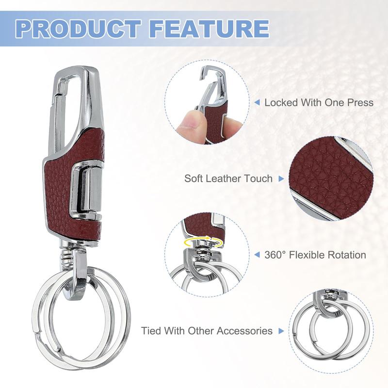3pcs Heavy Duty Car Key Chains 3 Pack with 2 Metal Key Rings for Secure Key Management Essential Car Accessories 3pcs Heavy Duty Car Key Chains 3 Pack with 2 Metal Key Rings for Secure Key Management Essential Car Accessories