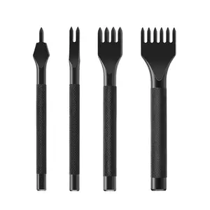 Leather Lacing Stitching Punches 1/2/4/6 Prong DIY Hole Tool Stainless Steel Leather Craft Kits (3mm)