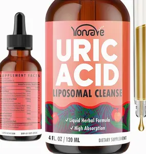 Liposomal Uric Acid Drops, Tart Cherry Supplement with Celery Seed & Boswellia Extract – Muscle, Detox, Joint and Kidney, Uric Acid Cleanse Liquid Supplement– 4 FL OZ (1 Bottle)