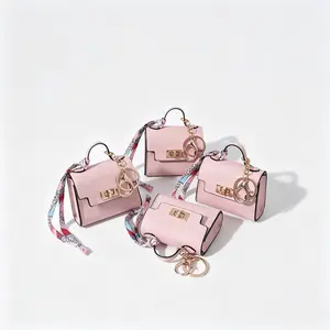 4PCS Luxury Mini Fashion Storage Bags - Kelly-Inspired Waterproof Home Organizers for Earbuds, Lipstick, Keys - Gifts for Women