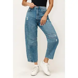 Slim Barrel Jeans - Medium Indigo