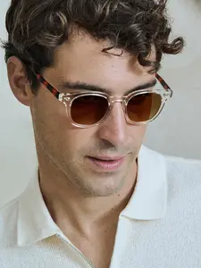 Trendy Retro Round Frame Glasses for Men and Women, Stylish Small Frame Sunglasses for Daily Casual Wear and Photography