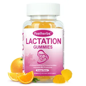 Lactation Gummies for Mothers Breastfeeding, Orange Flavor Postnatal Vitamins for Women Breastfeeding with Folate, Biotin & Multivitamins, 60 Count Postpartum Gummies