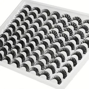 D-Roll Fluffy False Eyelashes, Thick and Three-Dimensional Curls, European and American Style, Large Curvature, Perfect for Dramatic Looks