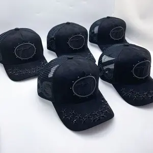 Hudson - “ Stars” 777 Trucker hat - Triple Black V1