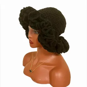 Onyx ruffle hat