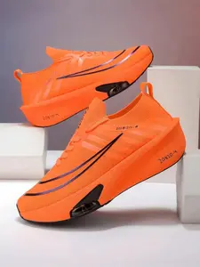 Functional Line Texture Casual Running Shoes, Air Cushion Shock Absorption, Breathable Textile Upper, Anti-Slip, Multi-Scene Use