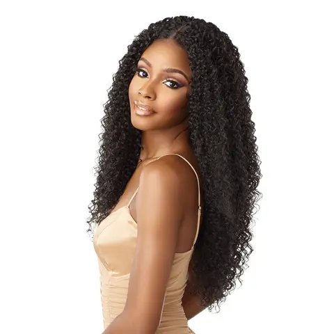 Sensationnel Butta Lace Unit 35 Curled Synthetic Fiber Frontlace Wig with Virtually Undetectable HD Lace, 5" Deep Part, and Pre-Plucked Baby Hair, Ear-To-Ear, Natural Density Hairline, Hd Synthetic Wigs, Lace Wear Wig, Curled Synthetic Lace Front Wigs