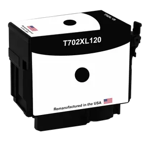 U.S. Remanufactured for Epson T702XL High Yield Black Ink Cartridge, T702XL120