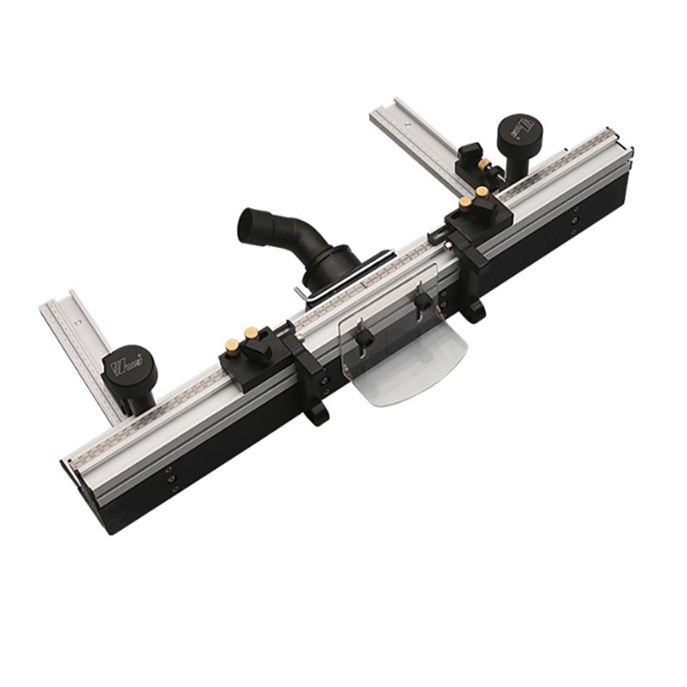 Wnew Woodworking Router Table Fence Aluminium Profile Fence System 700mm with Sliding Brackets Bit Guard
