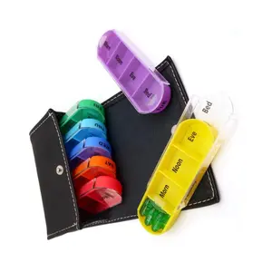 Portable Weekly Travel Medicine Box, 1 Set Moisture-proof 7-day 4 Grid Design Medicine Storage Box with Bag, Dust-proof Storage Box, Dustproof Medicine Organizer