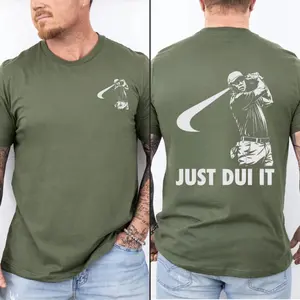 Funny Tiger Woods Mugshot Just Dui Style T Shirt, Golf Shirt, Novelty Graphic Hoodie, Unisex Golfing Gift Sweatshirt For Men And Women, Unisex Sweater Pullover Tee