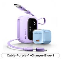 Data Cable-Purple+Charger-Blue