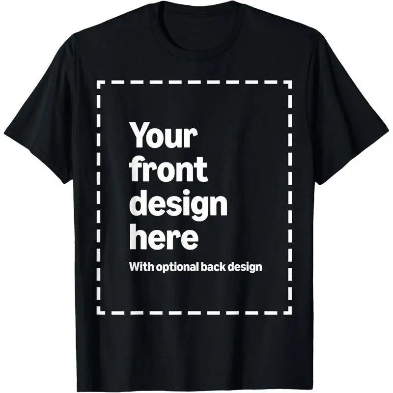 Custom casual crew neck t-shirts, custom front and back printed t-shirts with your image, perfect for summer everyday wear t-shirts