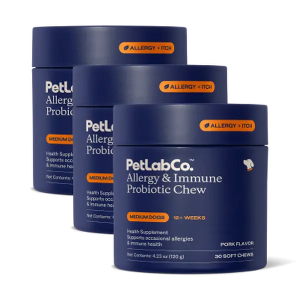 3x Allergy & Immune Chews - Dog Probiotics for Seasonal Allergies - PetLab Co. 3x Allergy & Immune Chews - Dog Probiotics for Seasonal Allergies - PetLab Co.