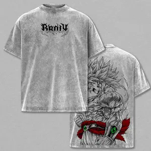 Urbanbold Broly The Legendary Vintage Washed Oversized Graphic Tee, DBZ Double Printed T-Shirt, Heavyweight Cotton Unisex Streetwear Top,  Gift for Anime Fans world tshirts book 67 summer clothes white christian clothing 2000s orange black silverfish