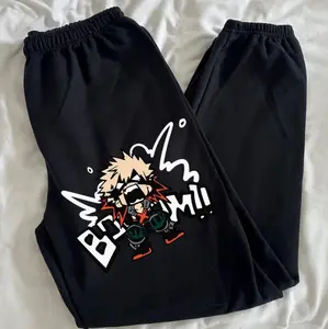 Katsuki Bakugo Anime Sweatpants Unisex Graphic Design for Men & Women Trendy Streetwear Casual Outfit Best Gift for Anime Fans P6FWA