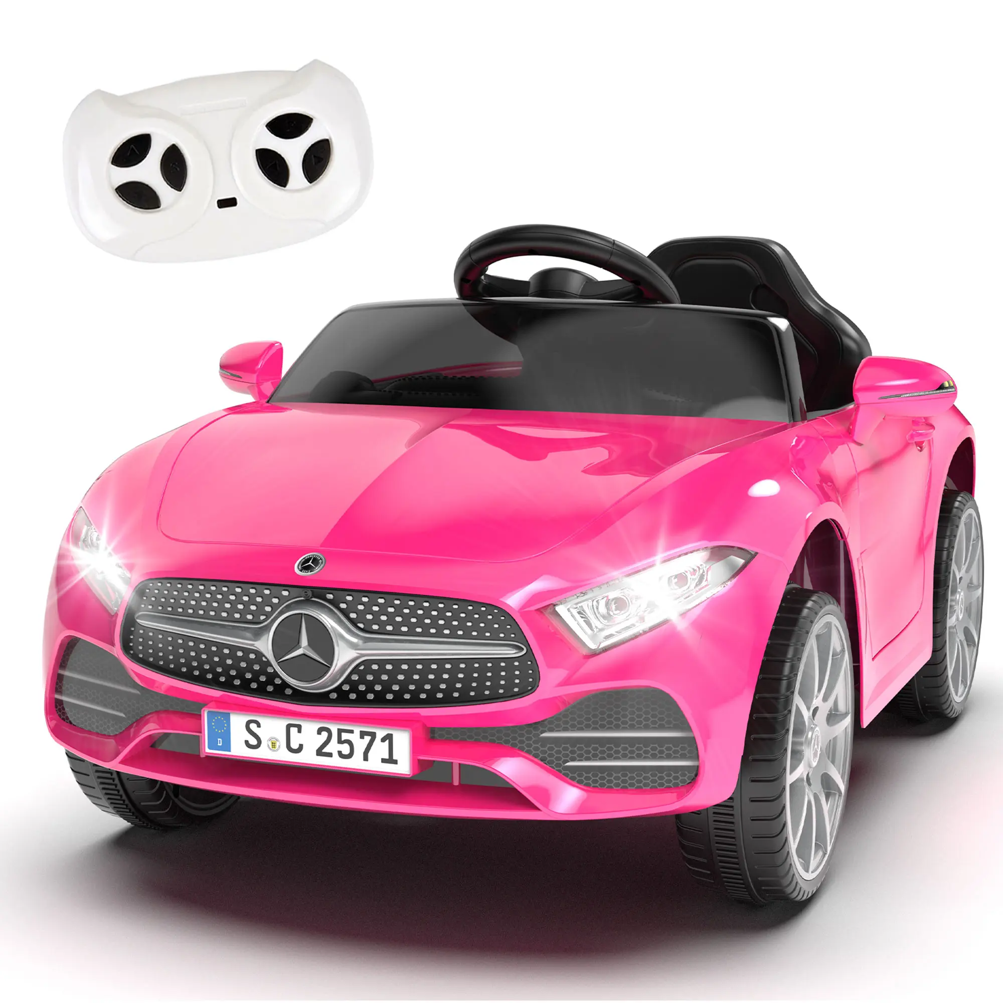 Licensed Mercedes-Benz CLS 350 12V Ride On Car Truck for Kids, Ride on Toys for Toddlers w/Parent Control, Spring Suspension, Power Wheels for Girls w/Bluetooth, Music, LED Lights