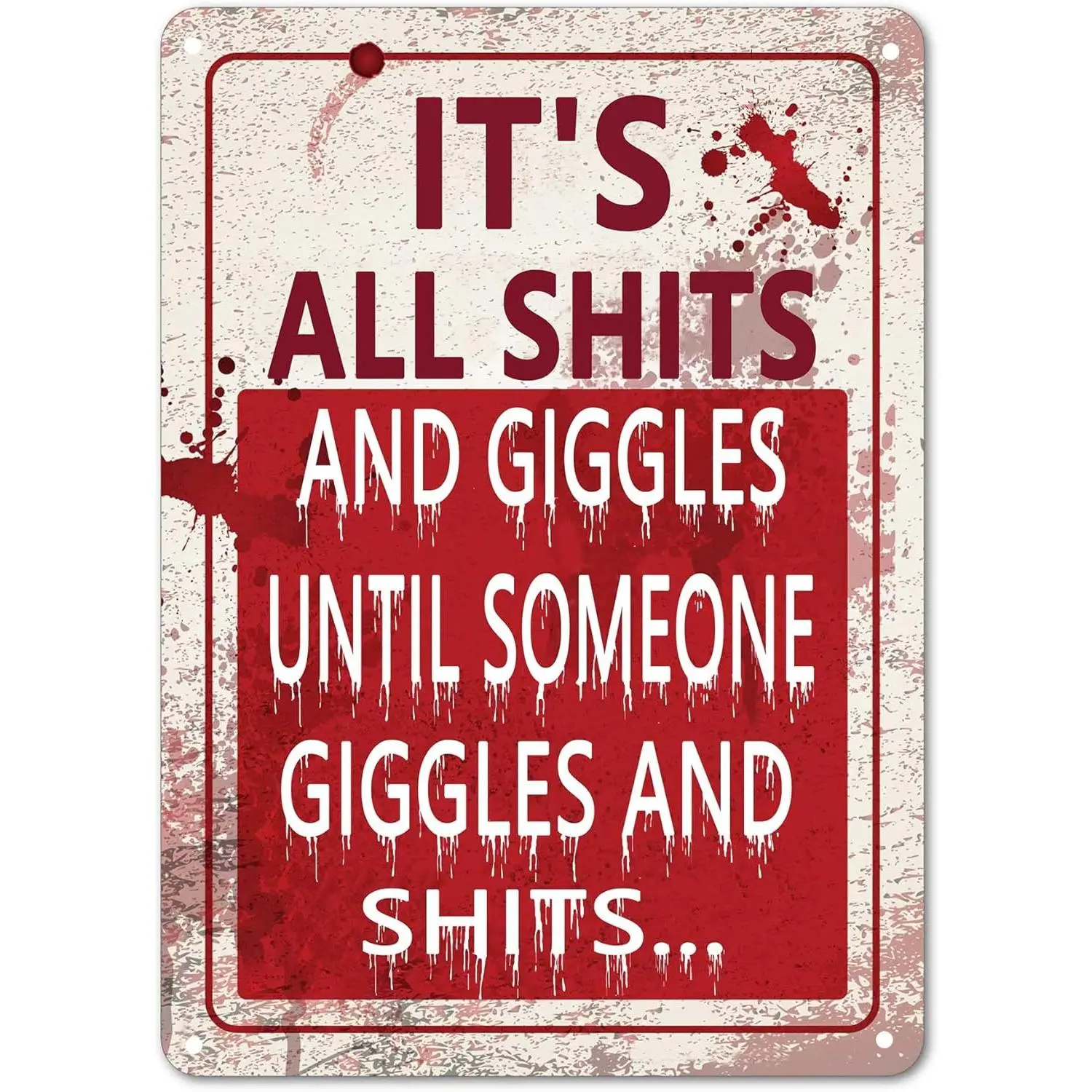 Funny Metal Tin Sign - 8x12Inch Vintage Home Decor, Hanging Room Decorations Supplies for Bathroom, Laundry Room, Ideal Home Gifts, Room Decor, Retro