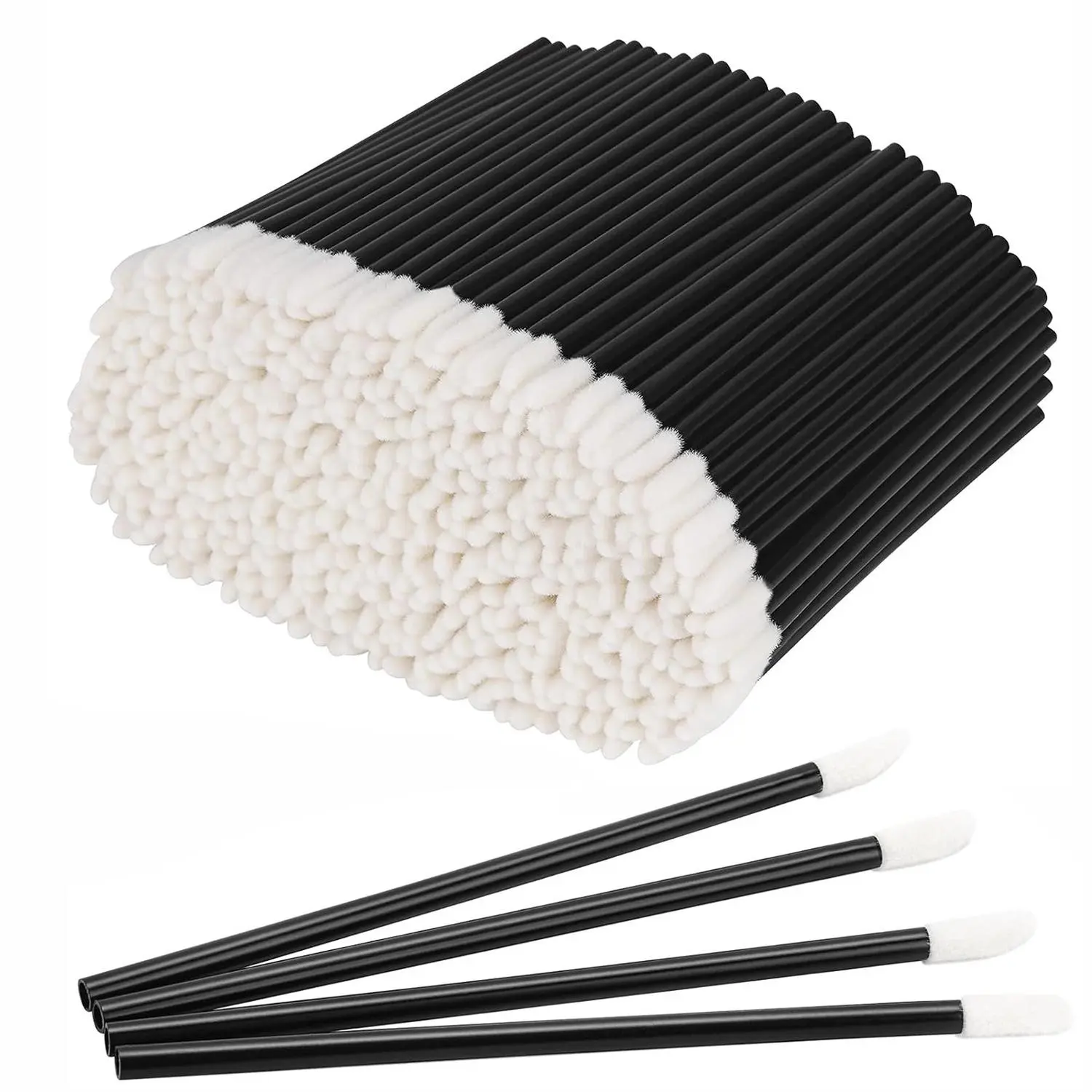 200Pcs Disposable lip brush, makeup brush, lipstick lip gloss stick, applicator, makeup beauty tool set, makeup applicator