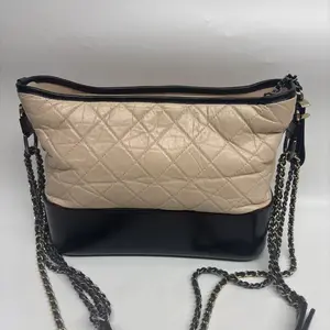 Pre-owned Aged Calfskin Crossbody Bags Chanel Galleria Hobo
