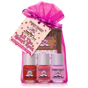 All The Heart Eyes Gift Set by Piggy Paint - Kids Non-toxic Nail Polish