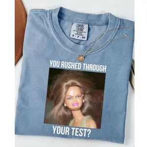 Comfort Colors Test Day Teacher TShirt, State Testing TShirt, Test Coordinator Final Exam Week Teacher Team T-Shirt, Funny Retro Doll Meme