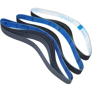 1x30 Sanding Belts for  Sharpening Kit, Silicon Carbide Belt Sander Belts 600 800 and 1000 Assorted Fine Grits,15-Pack