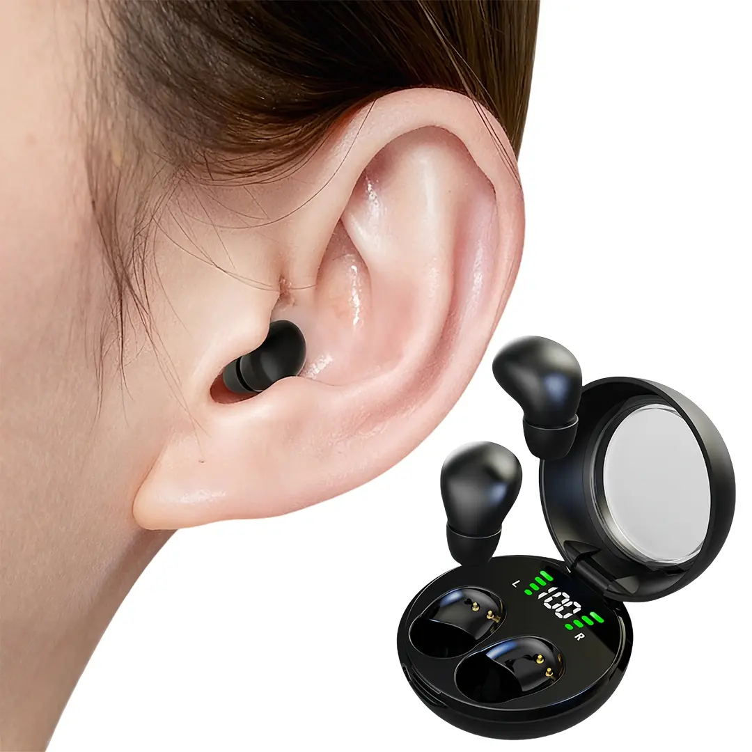 Wireless Bluetooth Electronic Earphone, 1 Count In-ear Design Everyday Earbuds with LED Charging Case, Sweat-resistant Headphones Headset with Mic for Sports, Work, Travel, Audio