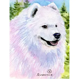 212 MAIN Heavyweight Samoyed Print Full-Size House Flag, 28x40 in., Fade-Resistant, for Home & Festive Decor Backdrops
