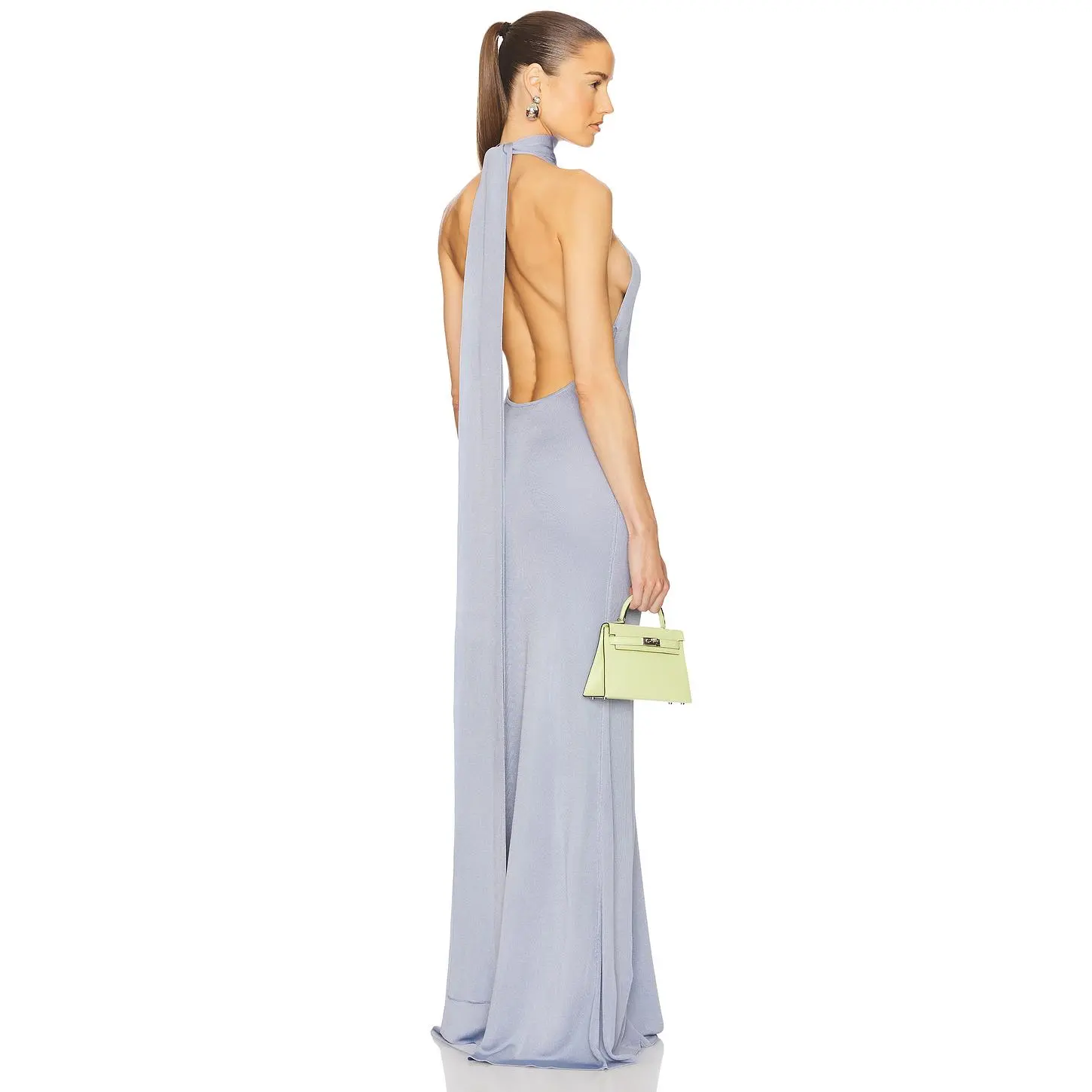 Helsa Novie Maxi Knit Dress in Sky Blue