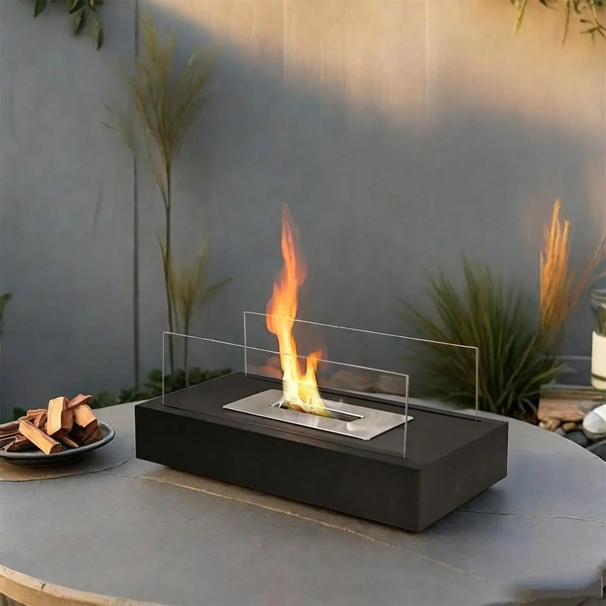 Portable Desktop Fireplace, Tabletop Fireplace, Mini Wall-Mounted Heater, Ideal Gift for Women, Perfect for Indoor/outdoor Decor, Holiday Home Garden Decoration