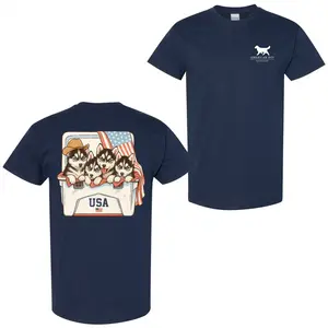 American Boy - Husky Tshirt/Sweatshirt/Hoodie, 2-sided Graphic Tees, Cute Dog Shirt for Men and Women, Menswear Streetwear, Casual Summer Top