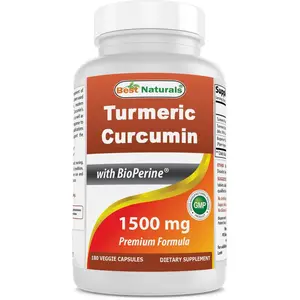 Turmeric Curcumin with Bioperine 1500 mg 180 Veg Capsules Supplement Dietary Edible Fitness