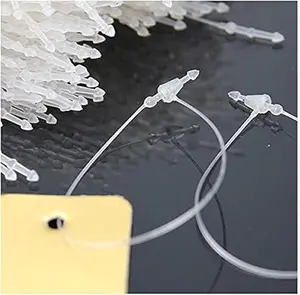 2000pcs Plastic Fastener Hang Tag Snap Lock 5 Inches Pin Security Loop Best for Retail Store Clothing Price Tag Accessory (2000)