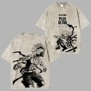 My Hero Academia Katsuki Bakugo Printed Unisex Washed T-Shirt 9